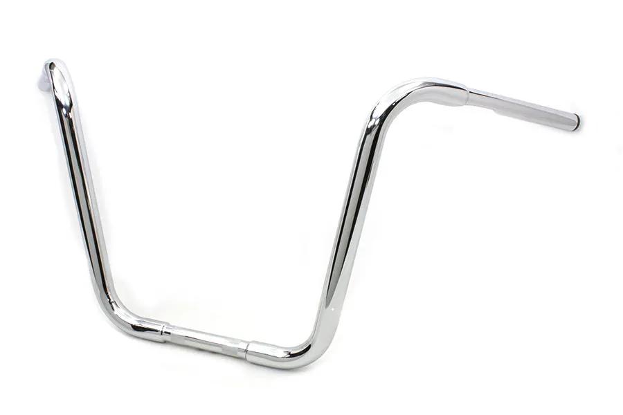 MCM 16 Inch Buffalo Ape Hanger Handlebar with Indents Chrome - Fits Harley Davidson FL, Fx, XL 1982-1985 by MCM