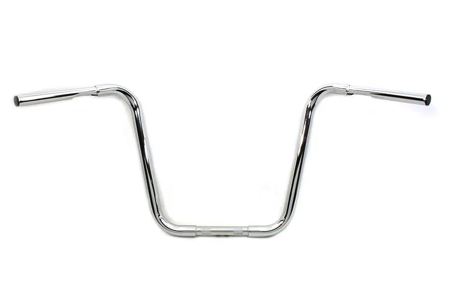 MCM 16 Inch Buffalo Ape Hanger Handlebar with Indents Chrome - Fits Harley Davidson FL, Fx, XL 1982-1985 by MCM