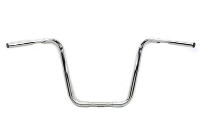 MCM 16 Inch Buffalo Ape Hanger Handlebar with Indents Chrome - Fits Harley Davidson FL, Fx, XL 1982-1985 by MCM