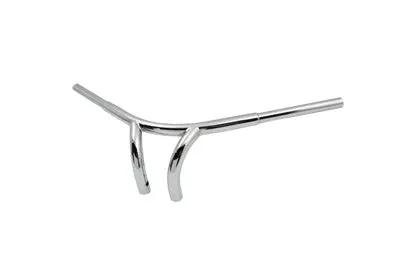 MCM 7 inch Curve Riser Bar Handlebar with Indents for Harley Davidson Models by MCM