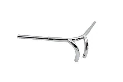 MCM 7 inch Curve Riser Bar Handlebar with Indents for Harley Davidson Models by MCM