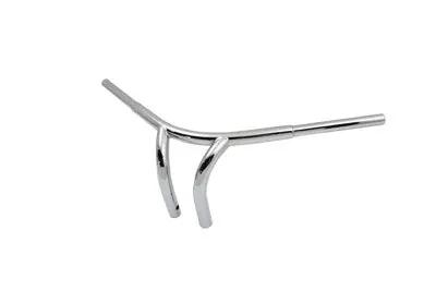 MCM 8-1/2 Inch Curved Riser Handlebar with Indents for Harley Davidson 1982-1985 FL, FX, XL by MCM