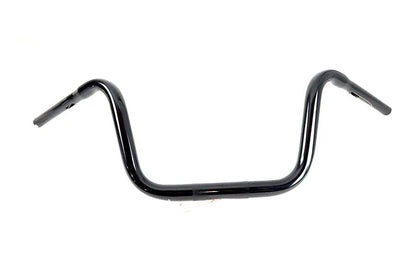 MCM 10 Inch Mini Ape Hanger Handlebar with Indents in Black (Part #20286B) by MCM