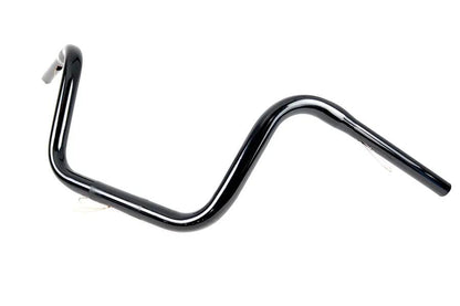 MCM 10 Inch Mini Ape Hanger Handlebar with Indents in Black (Part #20286B) by MCM