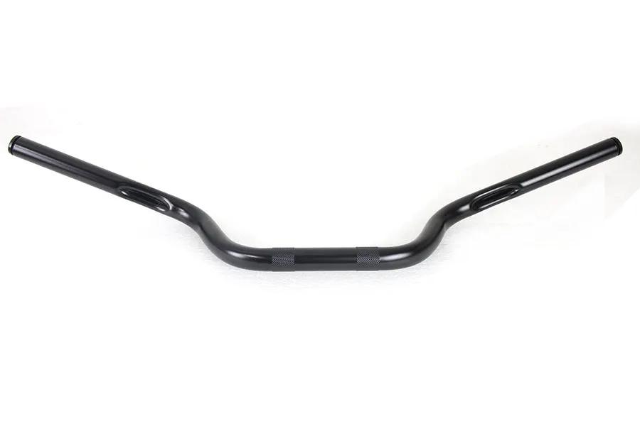 V-Twin 1 Inch Super Bar Handlebar with Indents - Black Finish for Harley Davidson by V-Twin