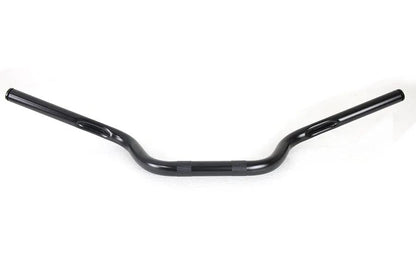 V-Twin 1 Inch Super Bar Handlebar with Indents - Black Finish for Harley Davidson by V-Twin