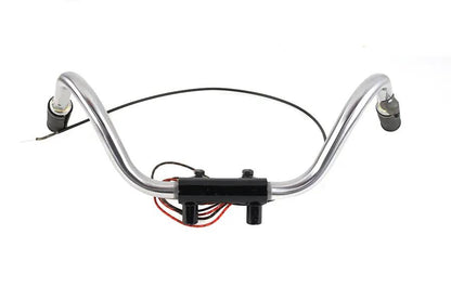 V-Twin Chrome XLCH Handlebar Assembly with Riser Clamp and Throttle Spirals by V-Twin
