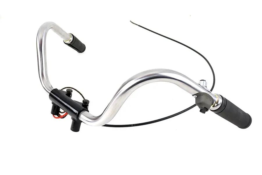V-Twin Chrome XLCH Handlebar Assembly with Riser Clamp and Throttle Spirals by V-Twin