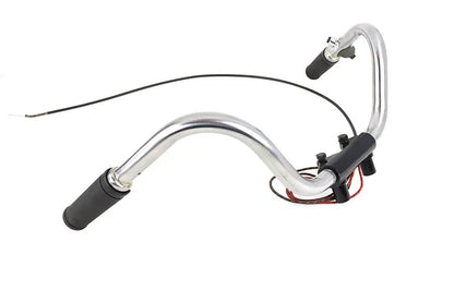 V-Twin Chrome XLCH Handlebar Assembly with Riser Clamp and Throttle Spirals by V-Twin
