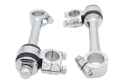 MCM Chrome Replica 5-1/2 inch Flander Riser Set for Harley-Davidson Motorcycles by MCM