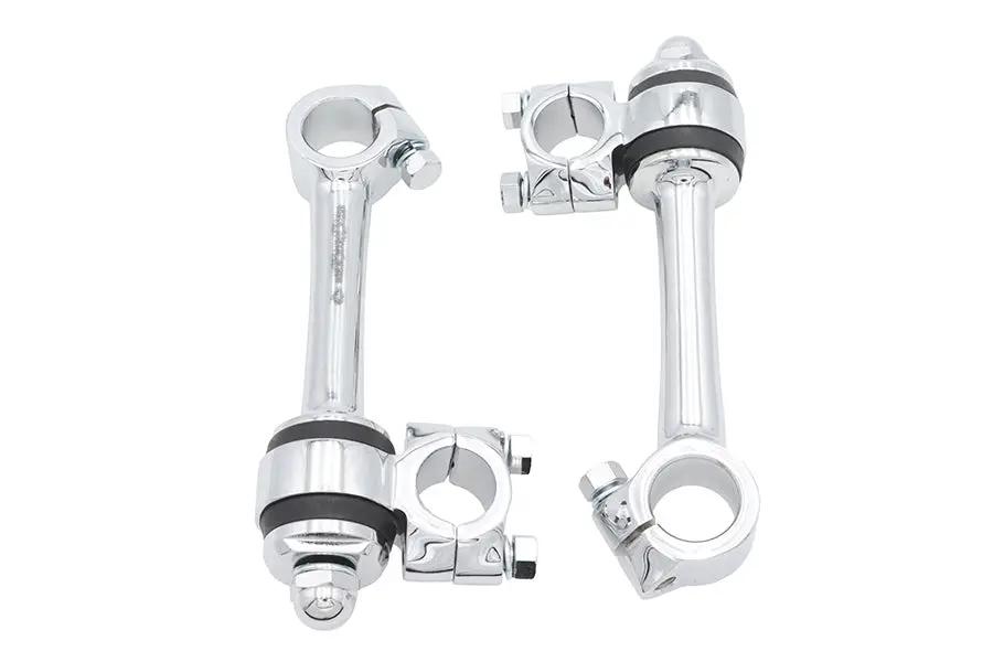 MCM Chrome Replica 5-1/2 inch Flander Riser Set for Harley-Davidson Motorcycles by MCM