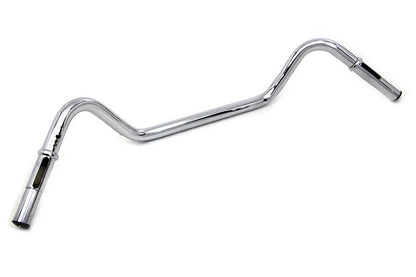 MCM Replica Flanders Spring Fork Handlebar with 5-1/2 Inch Pullback for Harley Davidson FL & W Models by MCM