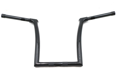 V-Twin 12.9 inch Rise Z-Bar Handlebar with Integral Fitting and Notched Design