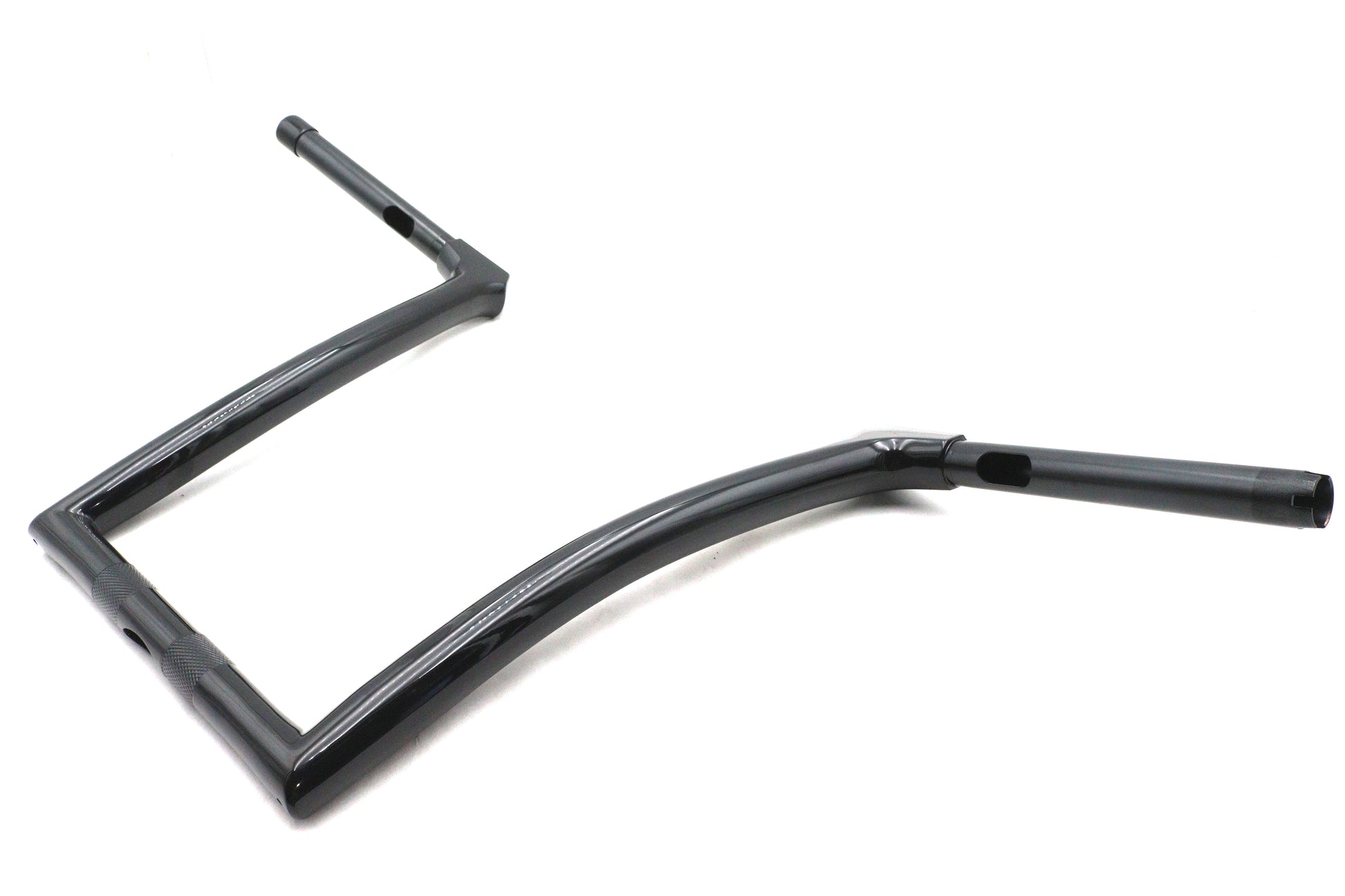 V-Twin 12.9 inch Rise Z-Bar Handlebar with Integral Fitting and Notched Design