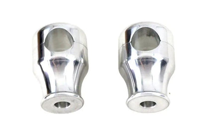 2 Inch Glide Riser Set by [Brand Name] - Polished Finish for 1 Inch Handlebars by V-Twin