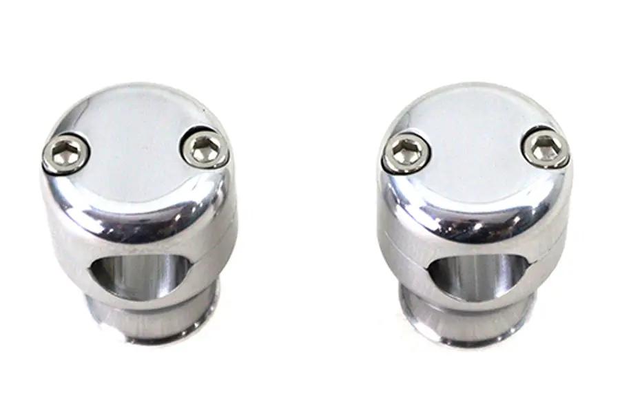 2 Inch Glide Riser Set by [Brand Name] - Polished Finish for 1 Inch Handlebars by V-Twin