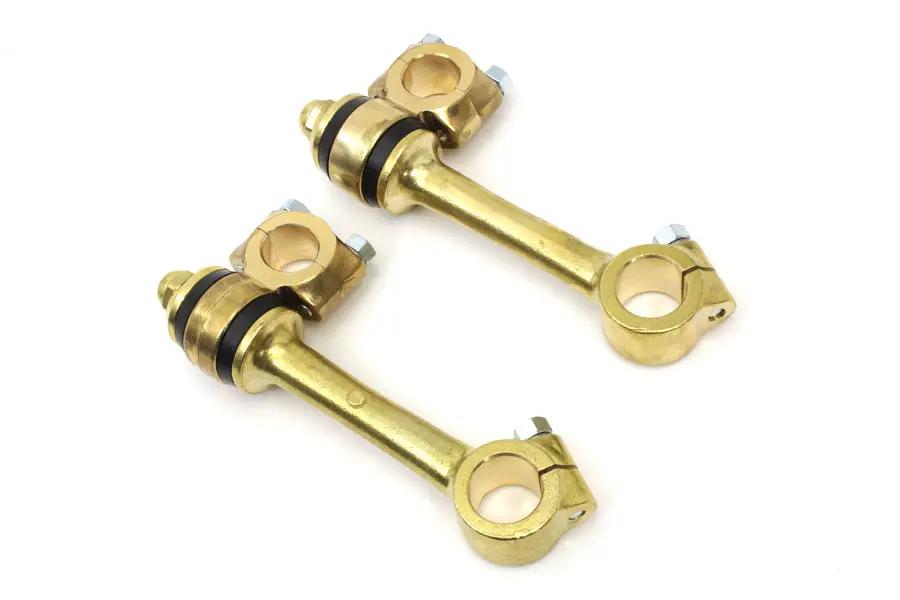 MCM Polished Replica 5-1/2 inch Flander Riser Set for Spring Fork Models by MCM