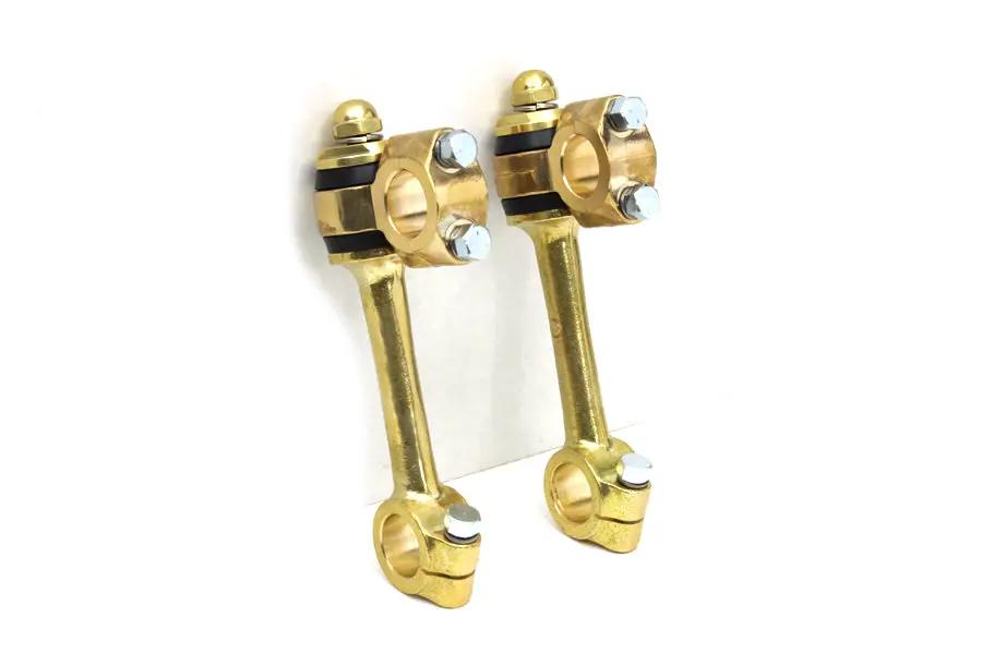 MCM Polished Replica 5-1/2 inch Flander Riser Set for Spring Fork Models by MCM