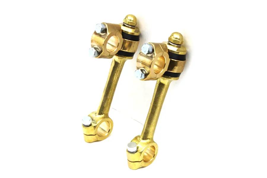 MCM Polished Replica 5-1/2 inch Flander Riser Set for Spring Fork Models by MCM