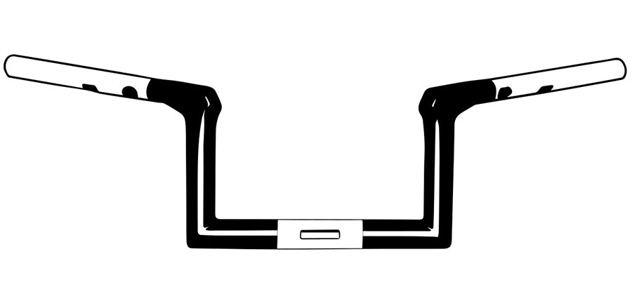 V-Twin 55801063 10-Inch Rise Z-Bar Handlebar