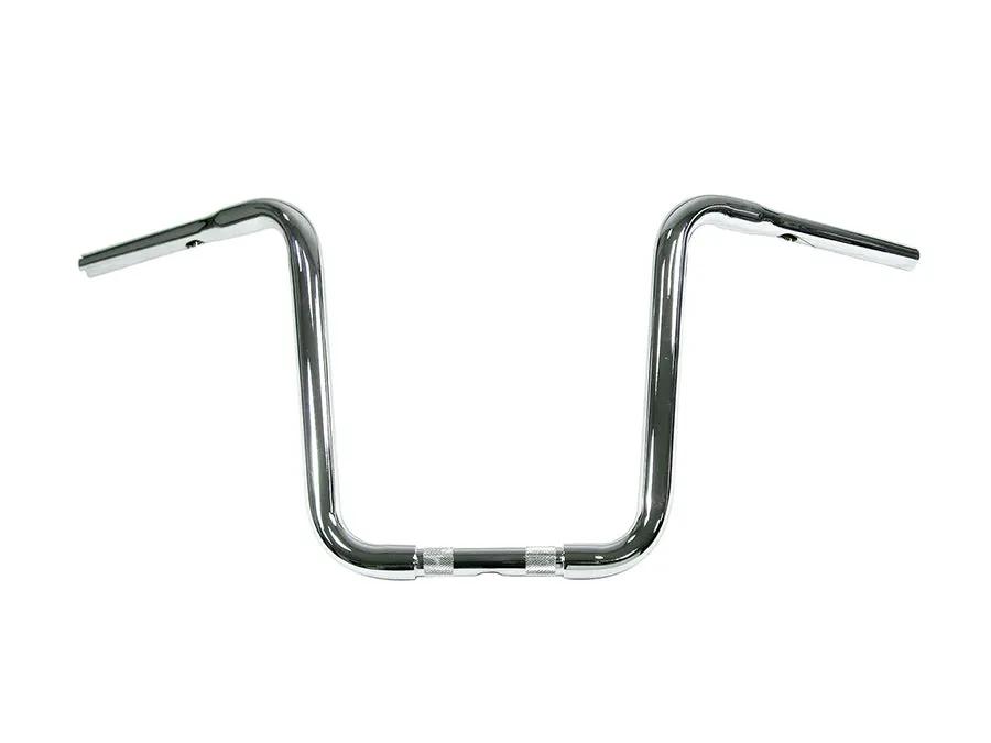 MCM 14 Inch Narrow Body Ape Hanger Handlebar with Indents - Custom Fit for Harley Davidson & Cruiser Motorcycles by MCM