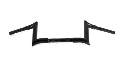 MCM 8 Inch Black Z-Bar Handlebar with Indents for Harley Davidson Models by MCM