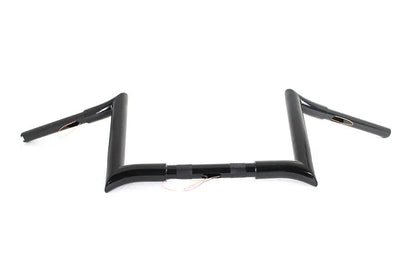 MCM 20281B 10-Inch Black Z-Bar Handlebar with Indents for Harley Davidson Models by MCM