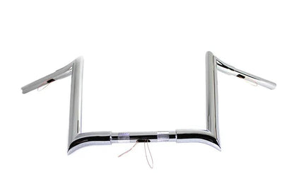 MCM 12 Inch Chrome Z-Bar Handlebar with Indents for Harley Davidson (Part #20282) by MCM