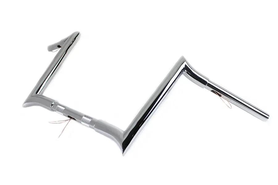 MCM 12 Inch Chrome Z-Bar Handlebar with Indents for Harley Davidson (Part #20282) by MCM