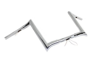 MCM 12 Inch Chrome Z-Bar Handlebar with Indents for Harley Davidson (Part #20282) by MCM