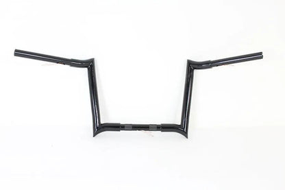 MCM 20282B 12 Inch Black Z-Bar Handlebar with Indents for Harley Davidson by MCM