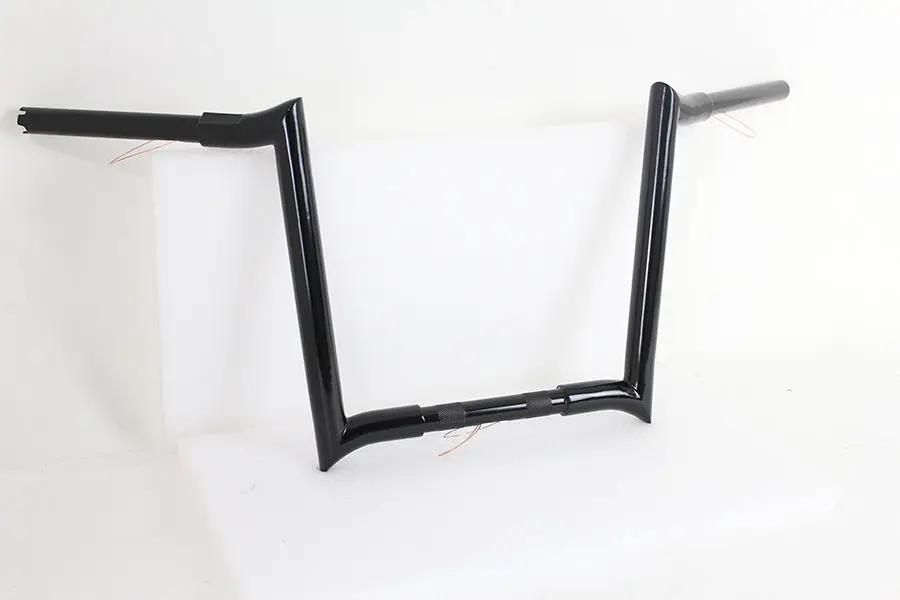 MCM 20283B 14-Inch Black Z-Bar Handlebar with Indents for Harley Davidson by MCM