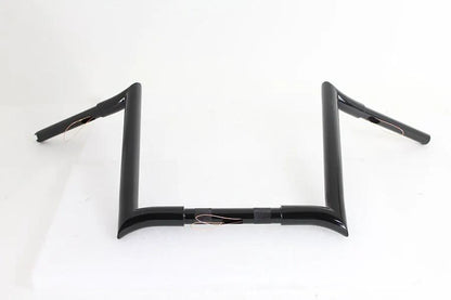 MCM 20283B 14-Inch Black Z-Bar Handlebar with Indents for Harley Davidson by MCM