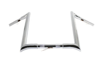 MCM 16 Inch Chrome Z-Bar Handlebar with Indents for Harley Davidson Motorcycles by MCM