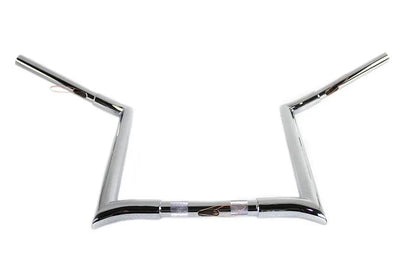 MCM 16 Inch Chrome Z-Bar Handlebar with Indents for Harley Davidson Motorcycles by MCM