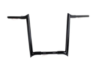 MCM 20284B 16 Inch Black Z-Bar Handlebar with Indents for Harley Davidson by MCM