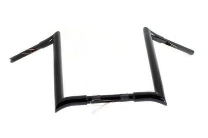 MCM 20284B 16 Inch Black Z-Bar Handlebar with Indents for Harley Davidson by MCM
