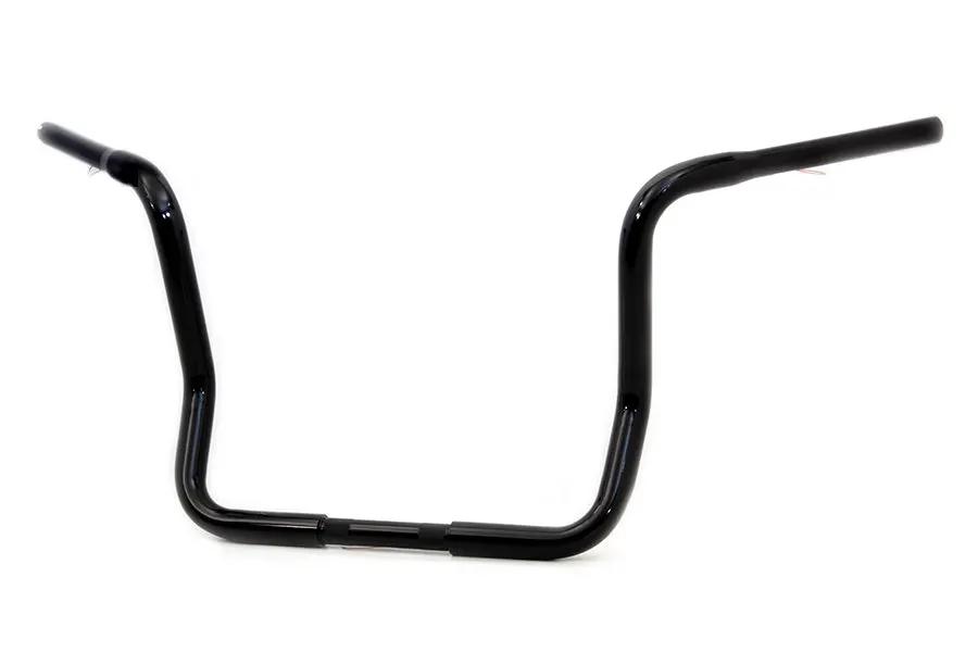 MCM 14 Inch Dresser Ape Hanger Handlebar with Indents in Black for Harley Davidson FLT Models by MCM