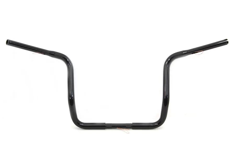 MCM 14 Inch Dresser Ape Hanger Handlebar with Indents in Black for Harley Davidson FLT Models by MCM