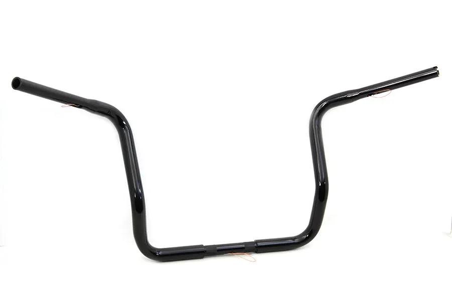 MCM 14 Inch Dresser Ape Hanger Handlebar with Indents in Black for Harley Davidson FLT Models by MCM