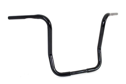 MCM 16 Inch Bagger Handlebar with Indents in Black for Harley Davidson FL, FX, XL Models by MCM