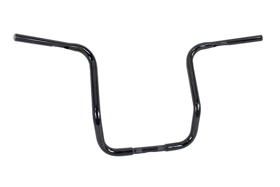 MCM 16 Inch Bagger Handlebar with Indents in Black for Harley Davidson FL, FX, XL Models by MCM