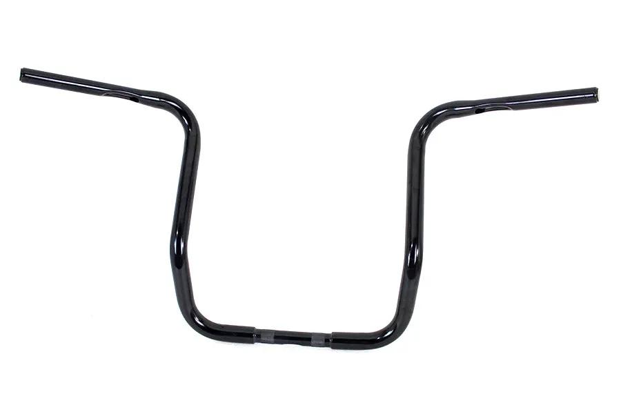 MCM 16 Inch Bagger Handlebar with Indents in Black for Harley Davidson FL, FX, XL Models by MCM