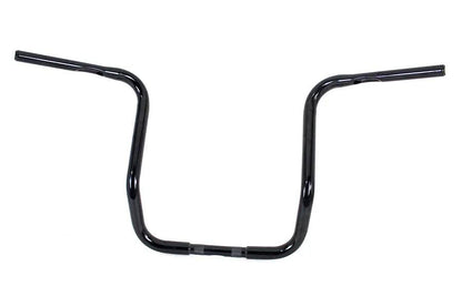 MCM 16 Inch Bagger Handlebar with Indents in Black for Harley Davidson FL, FX, XL Models by MCM