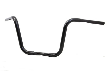 MCM 12 Inch Buffalo Ape Hanger Handlebar with Indents - Black for Harley Davidson Models by MCM