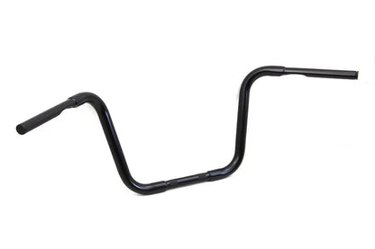 MCM 12 Inch Buffalo Ape Hanger Handlebar with Indents - Black for Harley Davidson Models by MCM