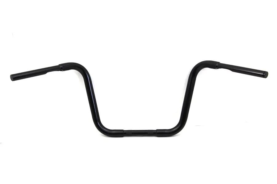 MCM 12 Inch Buffalo Ape Hanger Handlebar with Indents - Black for Harley Davidson Models by MCM