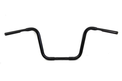 MCM 12 Inch Buffalo Ape Hanger Handlebar with Indents - Black for Harley Davidson Models by MCM