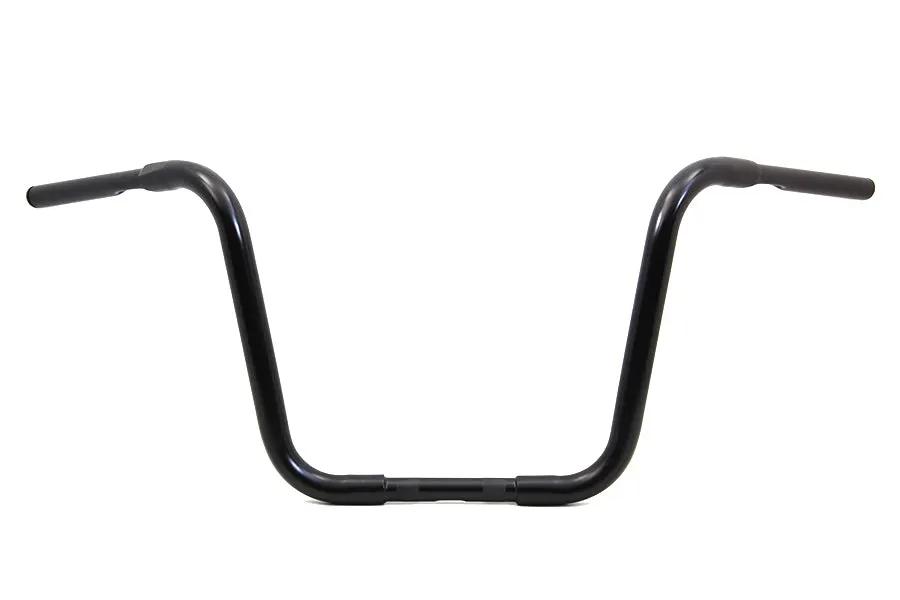 MCM 14 Inch Buffalo Ape Hanger Handlebar with Indents for Harley Davidson – Black by MCM