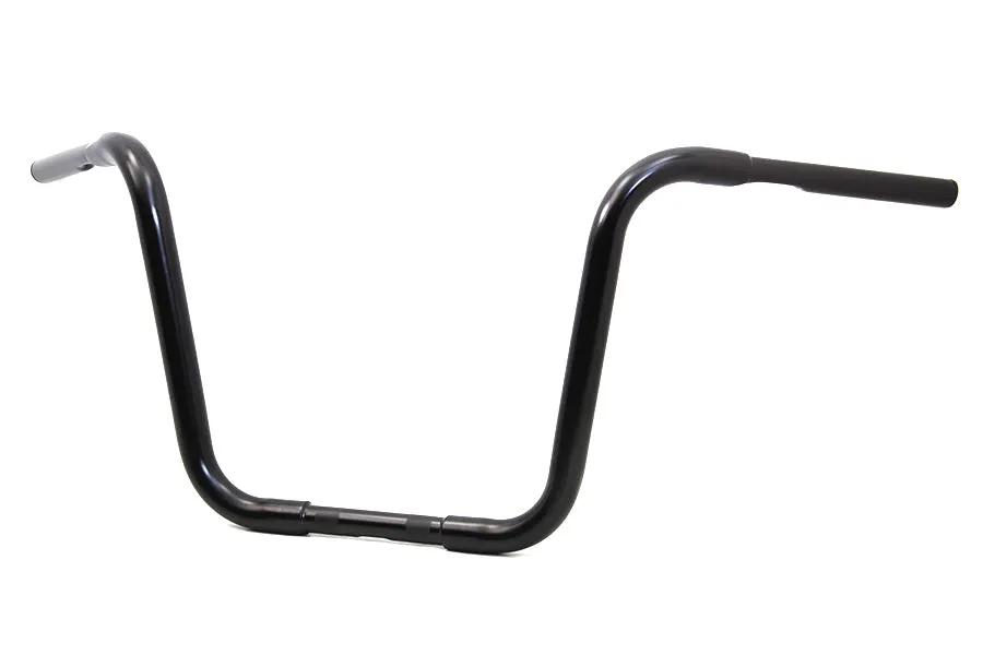 MCM 14 Inch Buffalo Ape Hanger Handlebar with Indents for Harley Davidson – Black by MCM